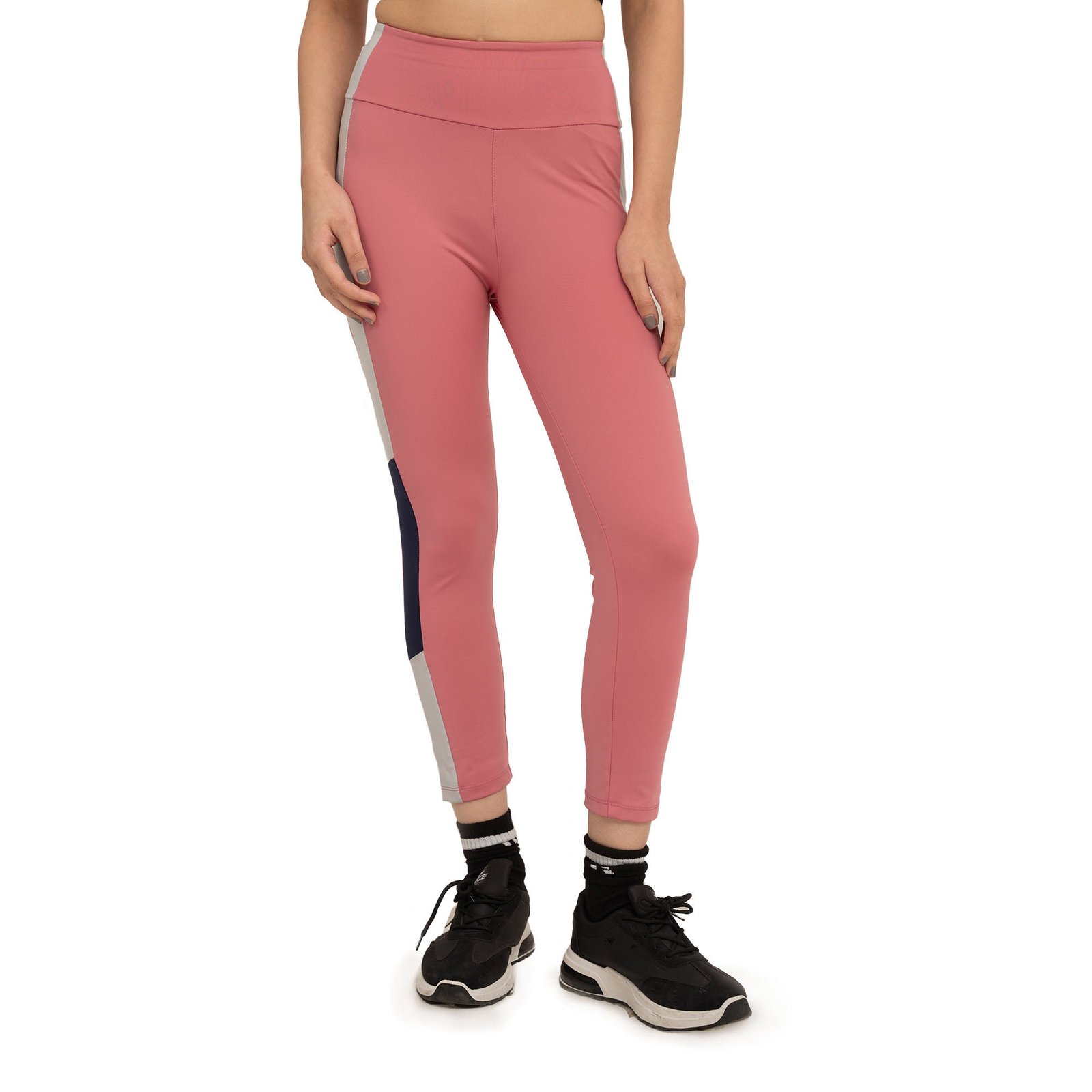 Mauve Paneled Yoga Leggings