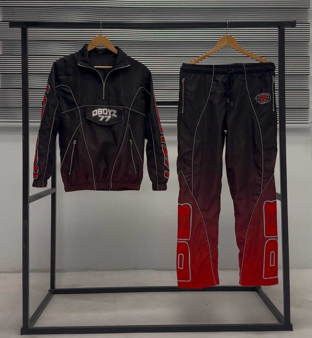 DBOYZ 77 Black & Red Tracksuit