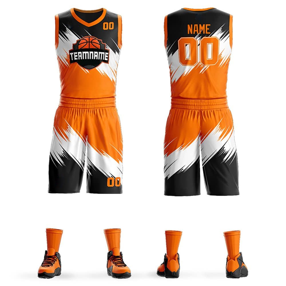Custom Orange Basketball Kit